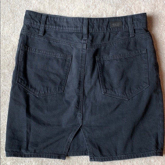 Paige black denim drawstring skirt w/slit size 27 - Picture 2 of 7
